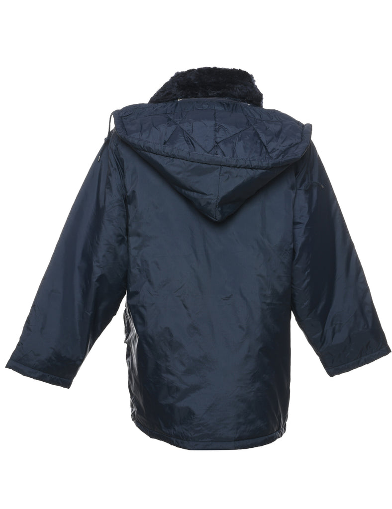 Navy Nylon Coat - L