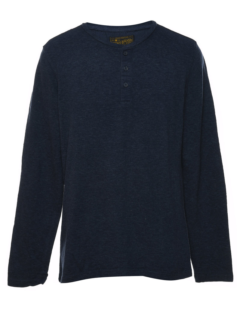 Navy Plain T-shirt - S