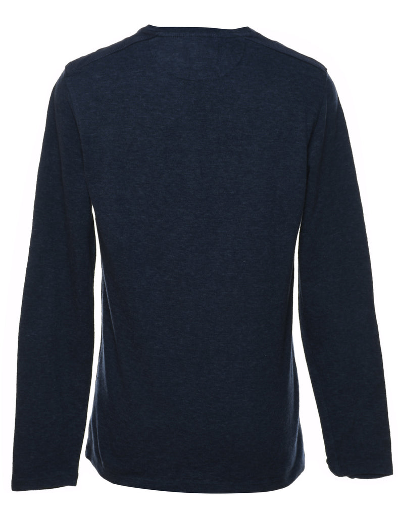 Navy Plain T-shirt - S