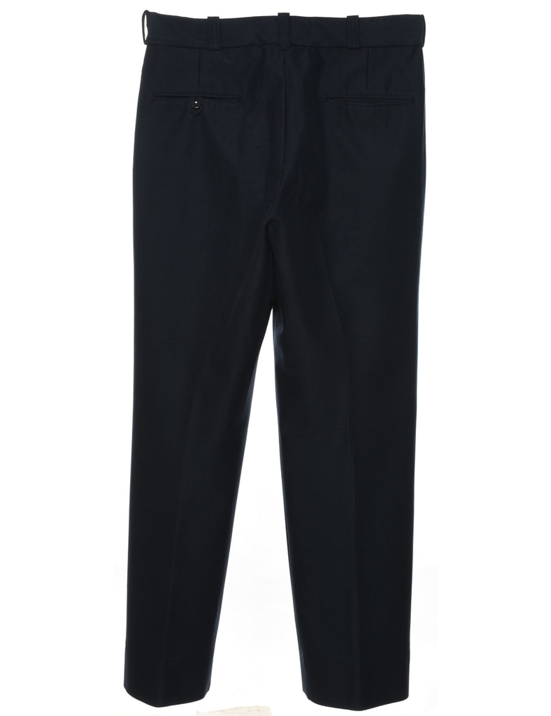 Navy Straight-Fit Trousers - W36 L32