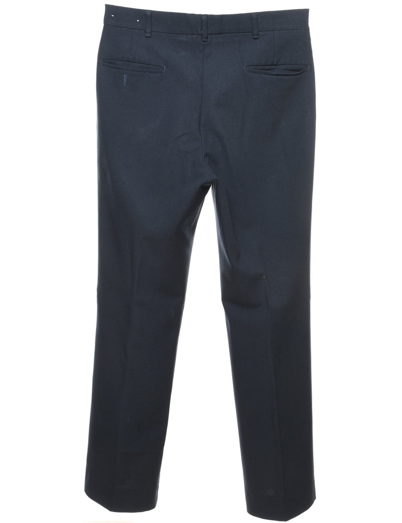 Navy Straight-Fit Trousers - W34 L31