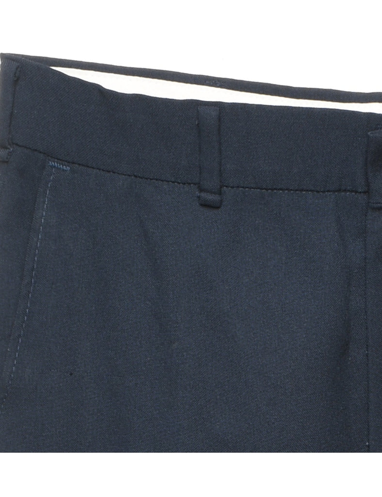 Navy Straight-Fit Trousers - W34 L31