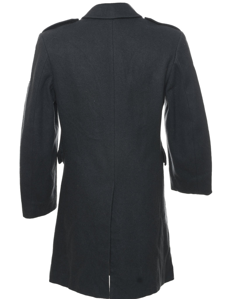 Navy Wool Coat - M