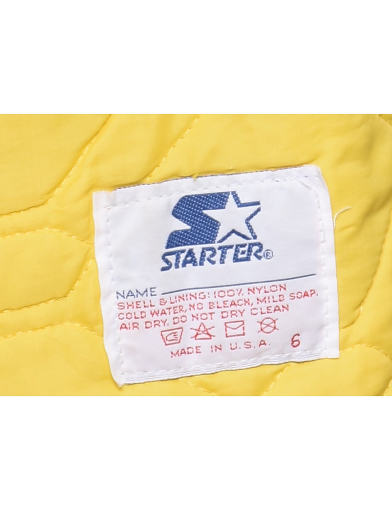 Navy & Yellow Appliqued Michigan Bomber Jacket - XL