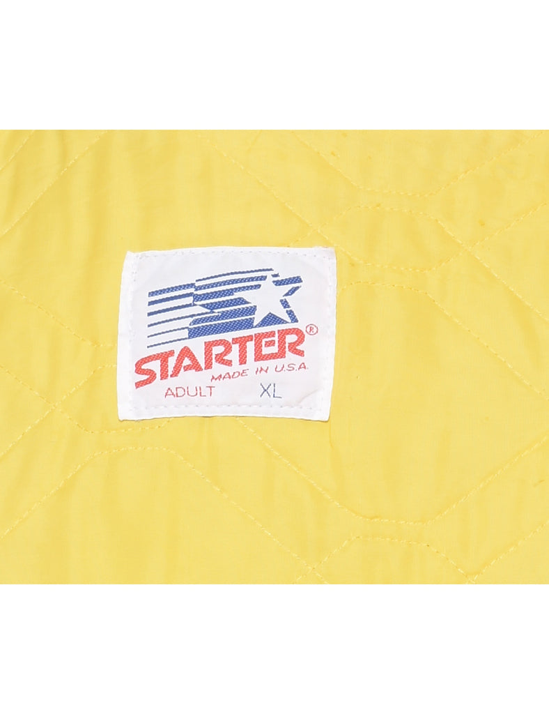 Navy & Yellow Appliqued Michigan Bomber Jacket - XL