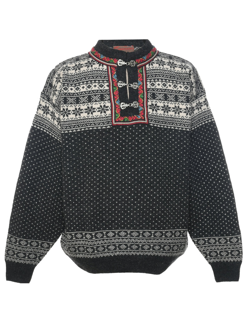 Nordic Wool Dark Grey Jumper - XXL