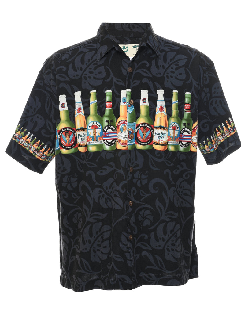 Novelty Print Hawaiian Shirt - L