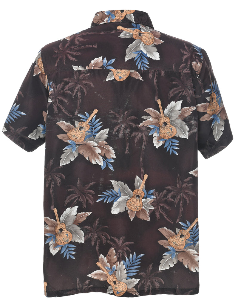 Novelty Print Hawaiian Shirt - L