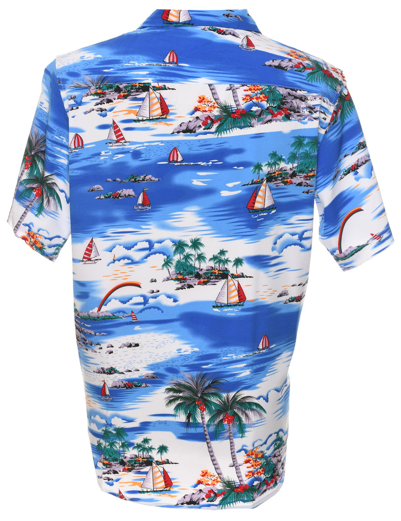 Novelty Print Hawaiian Shirt - L