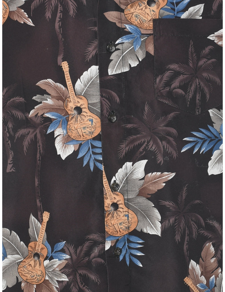 Novelty Print Hawaiian Shirt - L