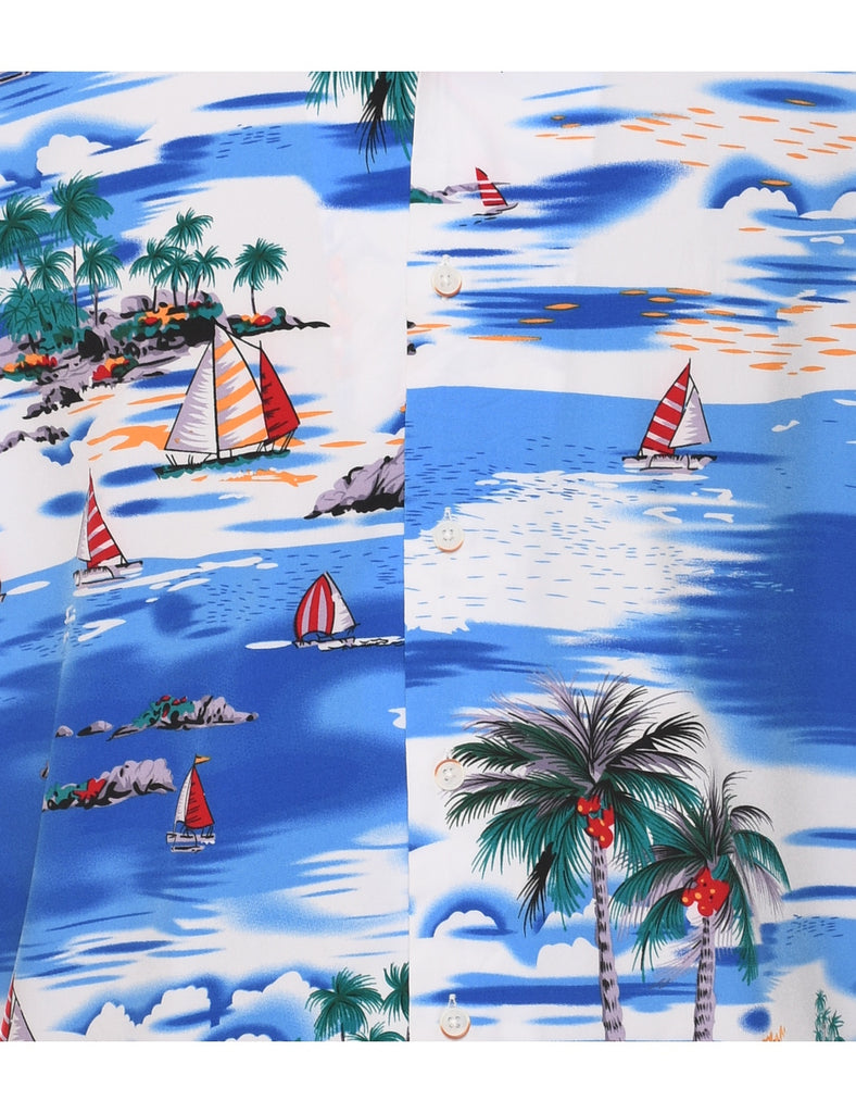 Novelty Print Hawaiian Shirt - L