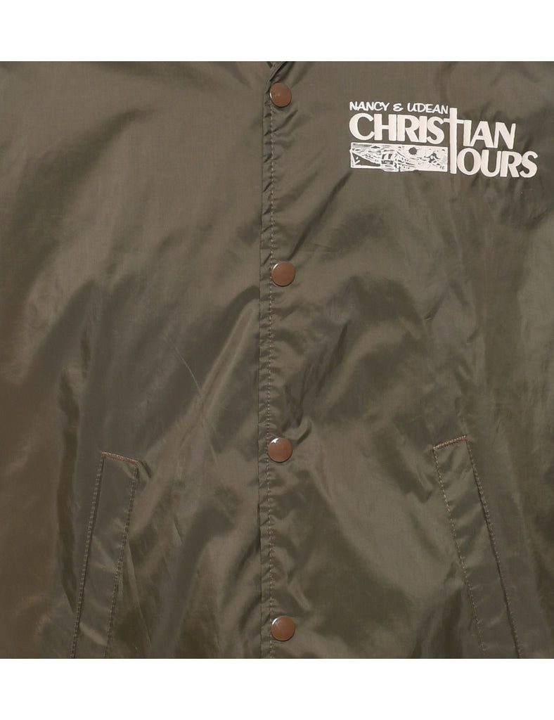Olive Green Nylon Jacket - S