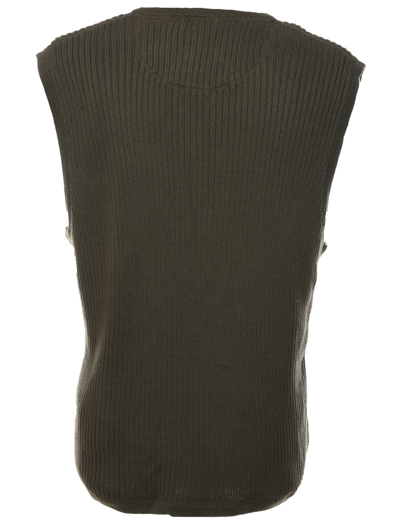 Olive Green Vest - L