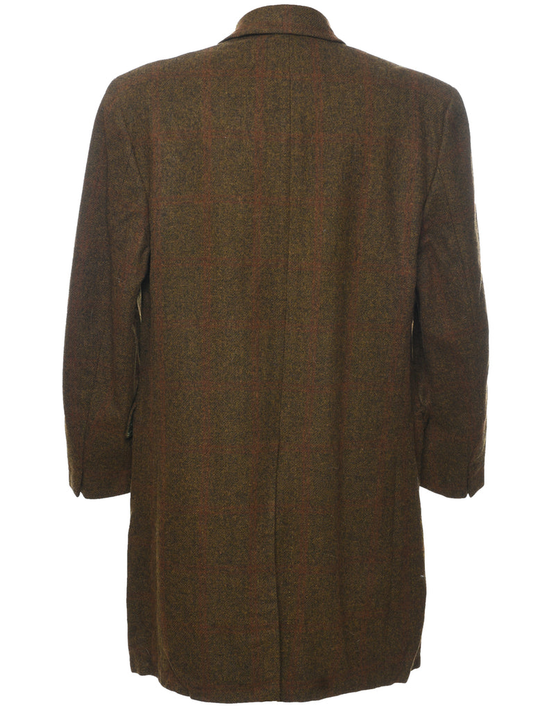 Olive Green Wool Coat - XL