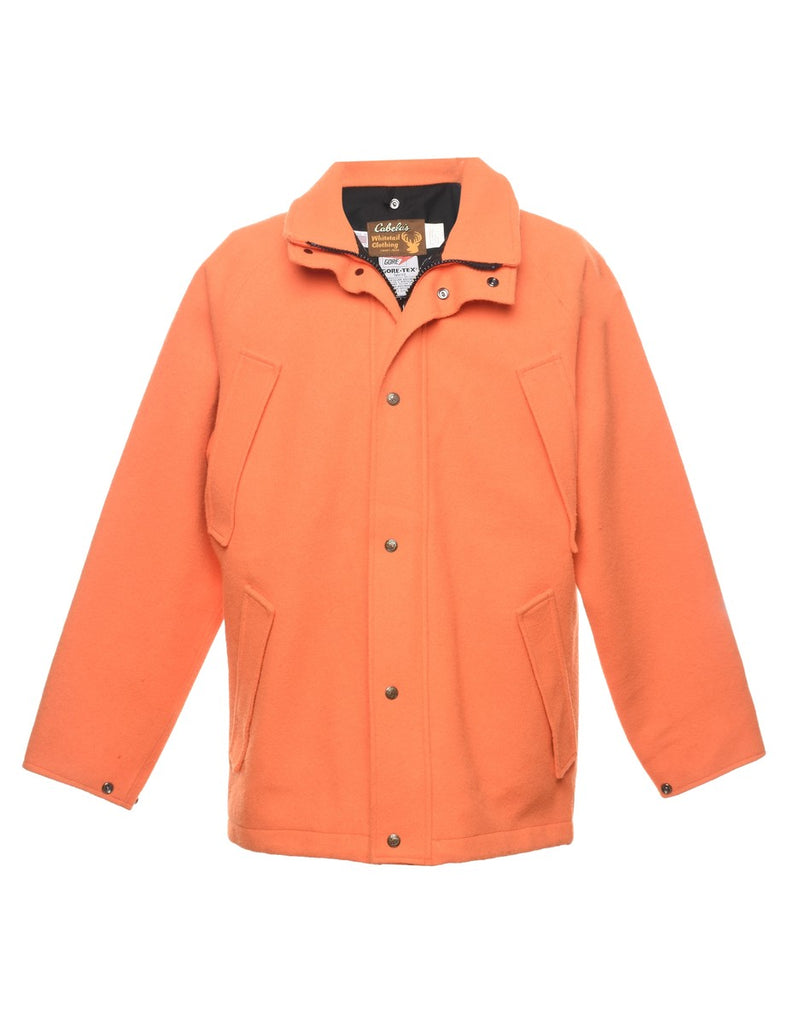 Orange Wool Coat - L