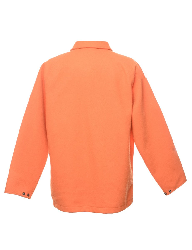 Orange Wool Coat - L