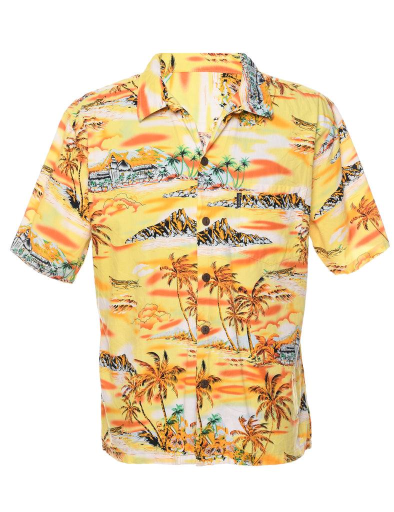 Pacific Islander Hut Hawaiian Shirt - L