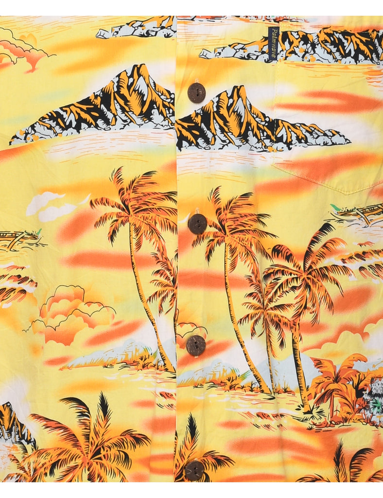 Pacific Islander Hut Hawaiian Shirt - L