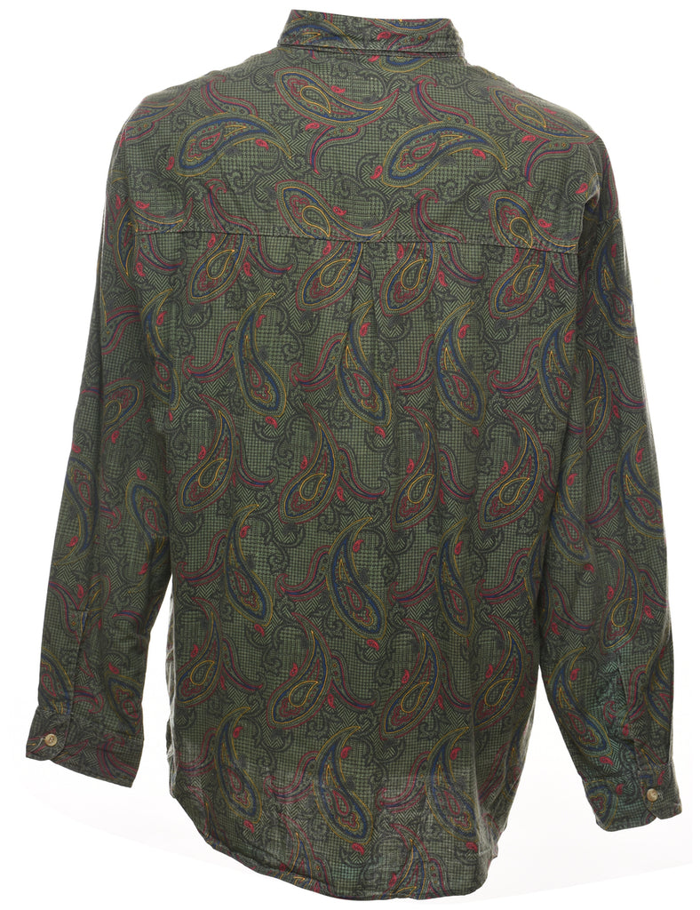 Paisley Print Multi-Colour 1990s Shirt - M