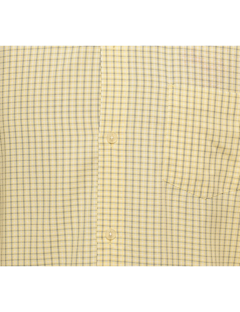 Pale Yellow Checked Shirt - XL