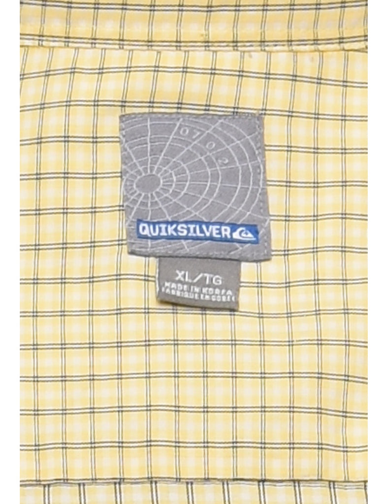 Pale Yellow Checked Shirt - XL