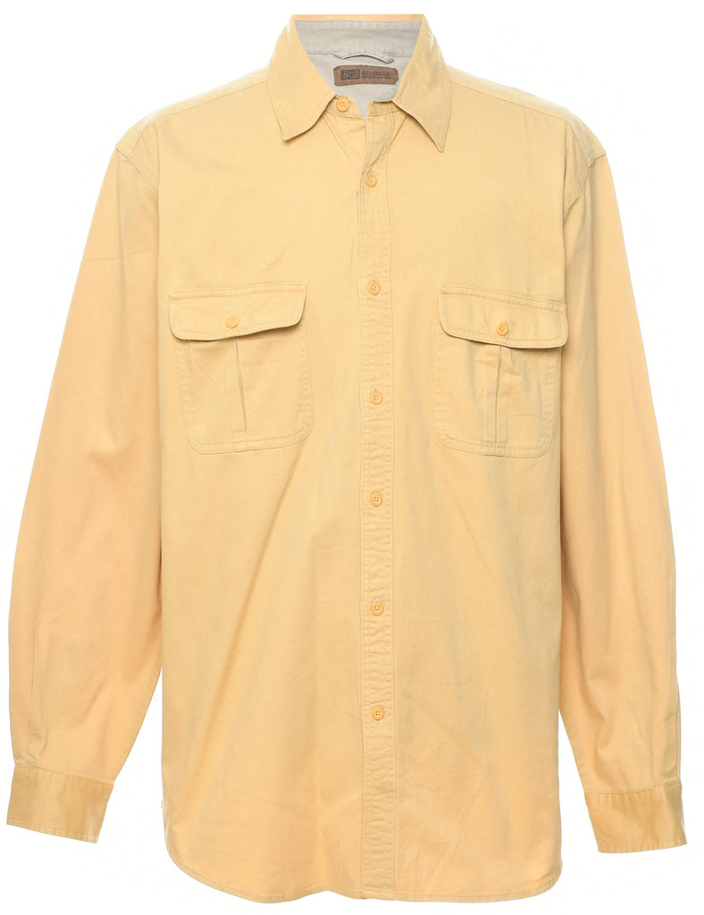 Pale Yellow Denim Shirt - L