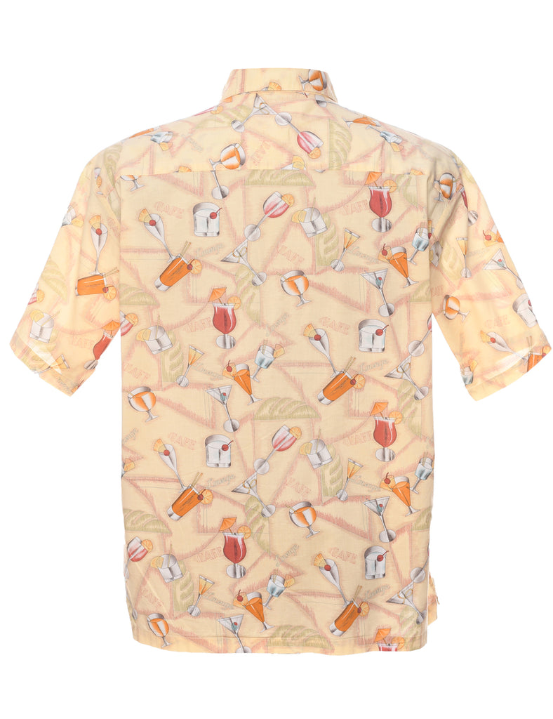 Pale Yellow Hawaiian Shirt - S