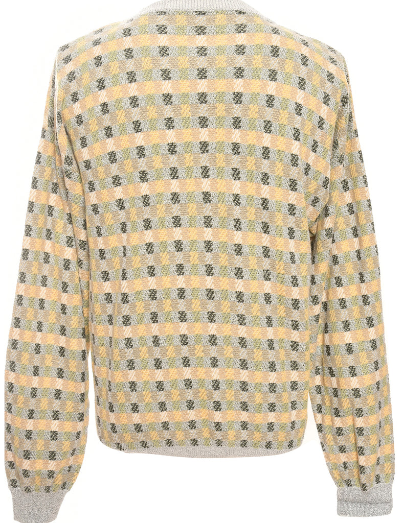 Pale Yellow Patterned Jumper - M