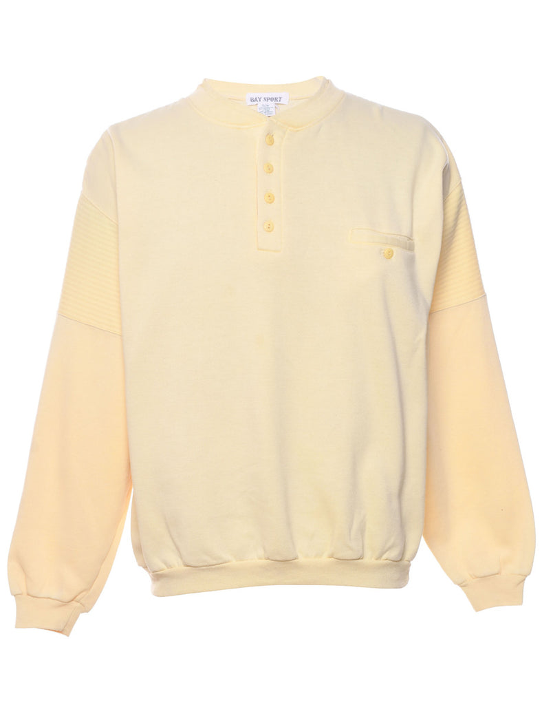 Pale Yellow Plain Sweatshirt - XL