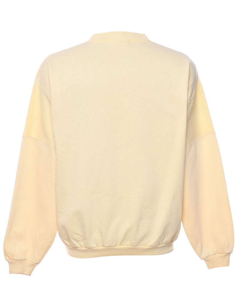 Pale Yellow Plain Sweatshirt - XL