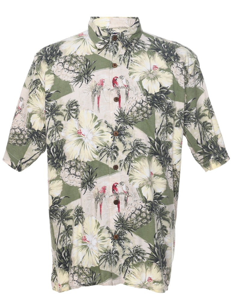 Parrot Pineapple Multi-colour Hawaiian Shirt - L