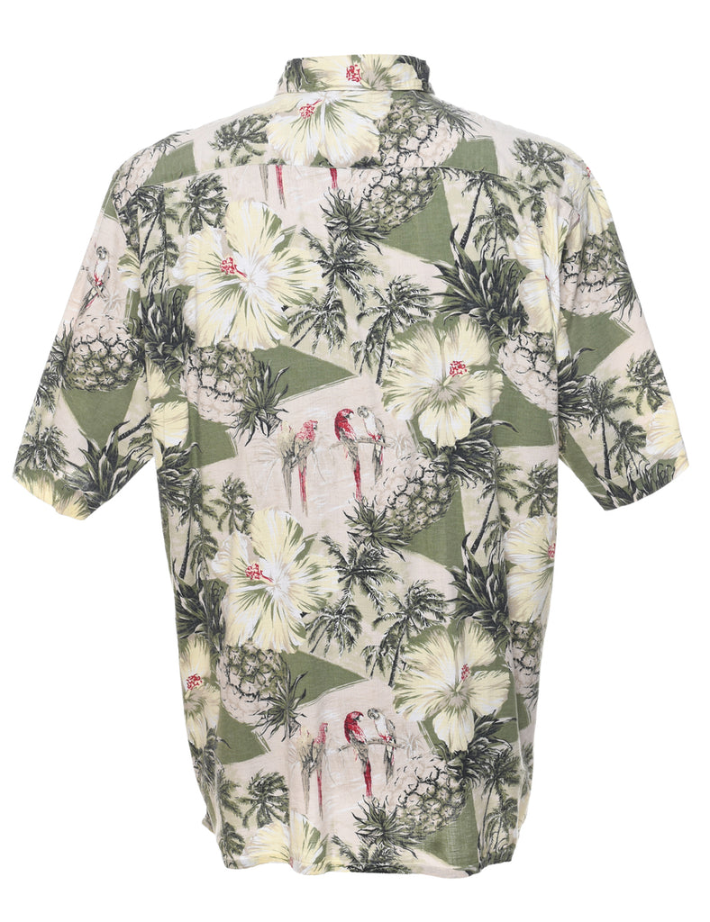 Parrot Pineapple Multi-colour Hawaiian Shirt - L