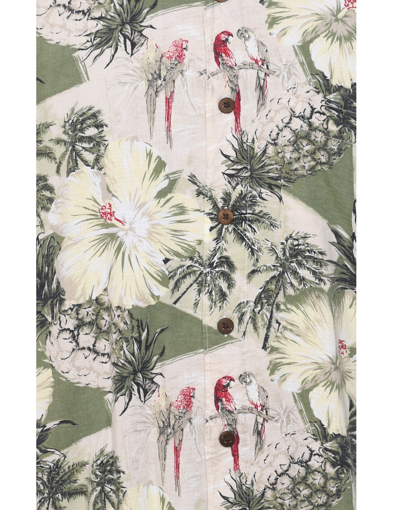 Parrot Pineapple Multi-colour Hawaiian Shirt - L