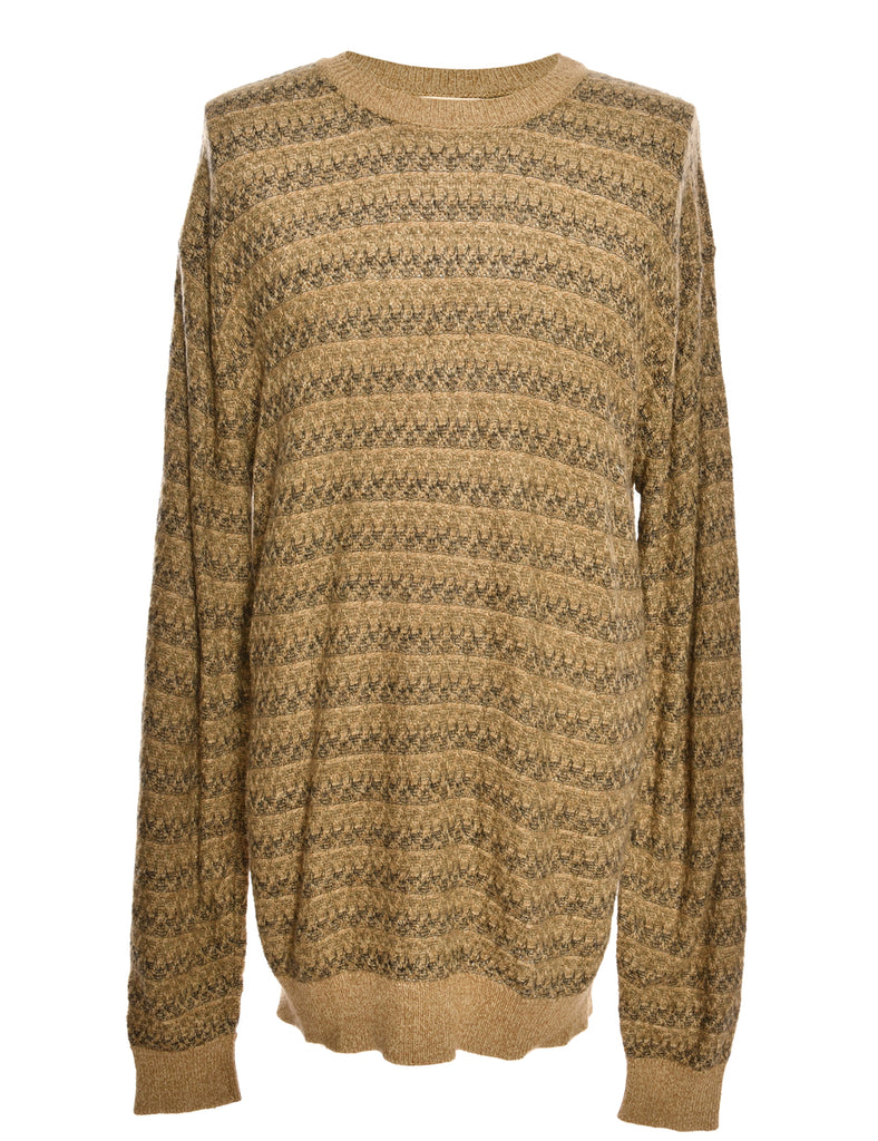 Patterned Brown Jumper - M