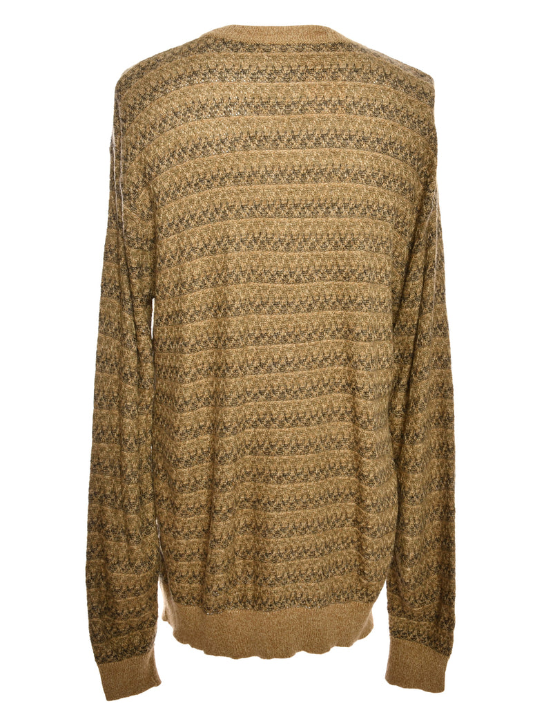 Patterned Brown Jumper - M