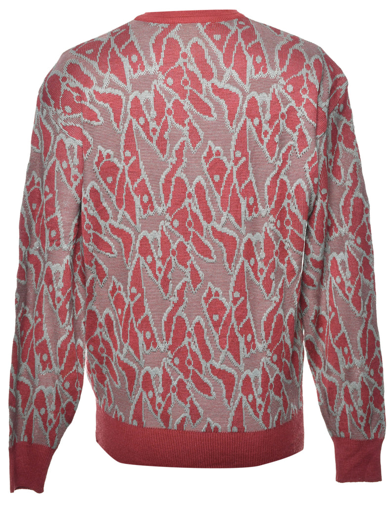 Patterned Brown Jumper - M