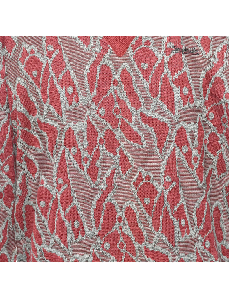 Patterned Brown Jumper - M