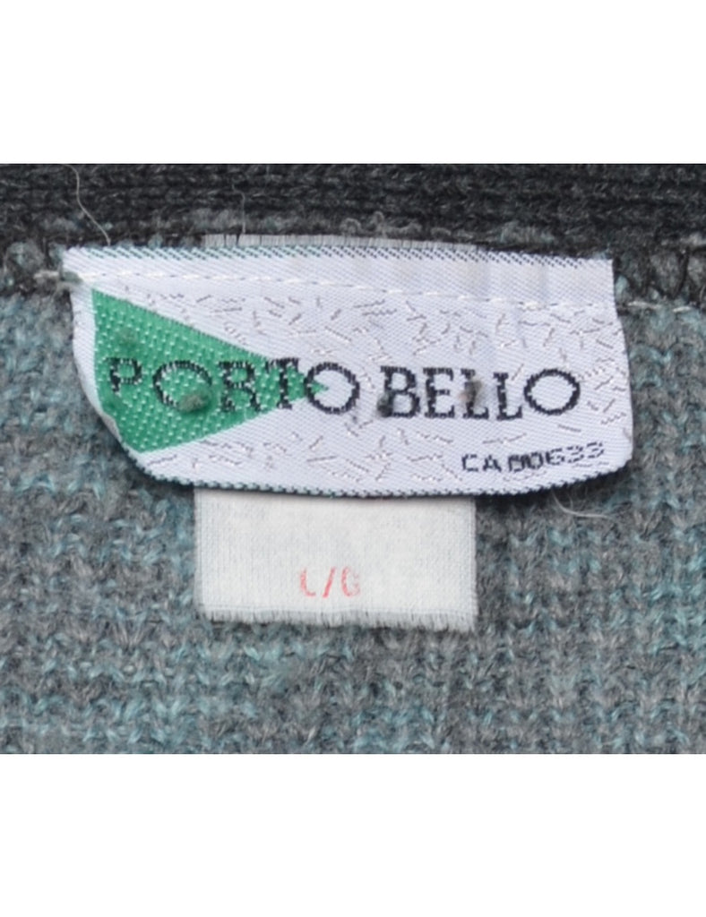 Patterned Multi-colour Cardigan - L