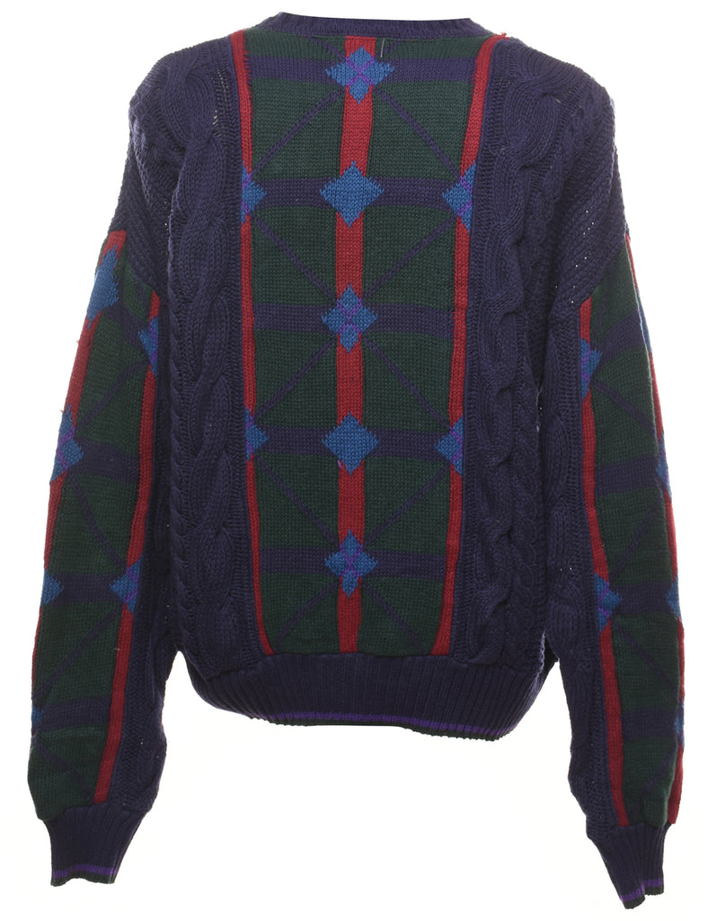 Pendleton LOBO Multi-Colour Patterned Round Neck Jumper - XL