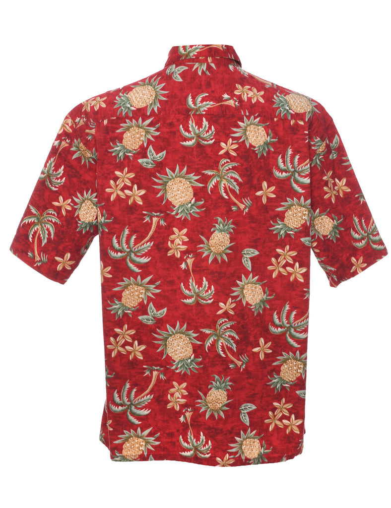 Pineapple Print Pierre Cardin Hawaiian Shirt - L