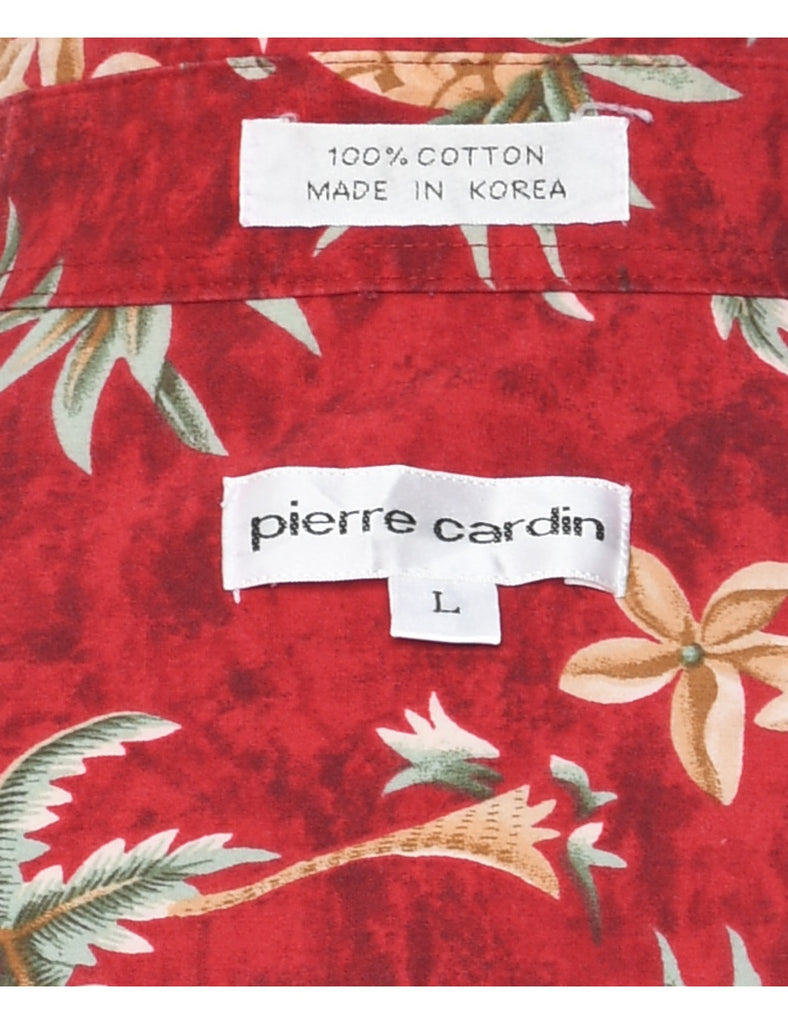 Pineapple Print Pierre Cardin Hawaiian Shirt - L
