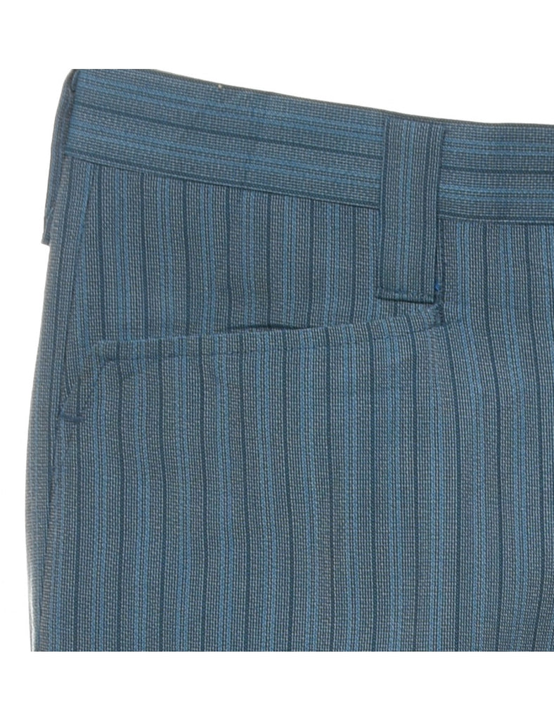 Pinstriped Blue Trousers - W34 L29