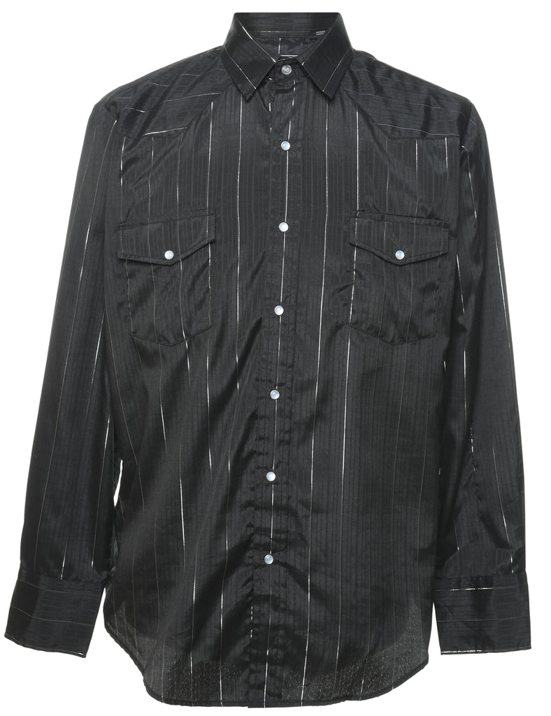 Pinstriped Western Shirt - M