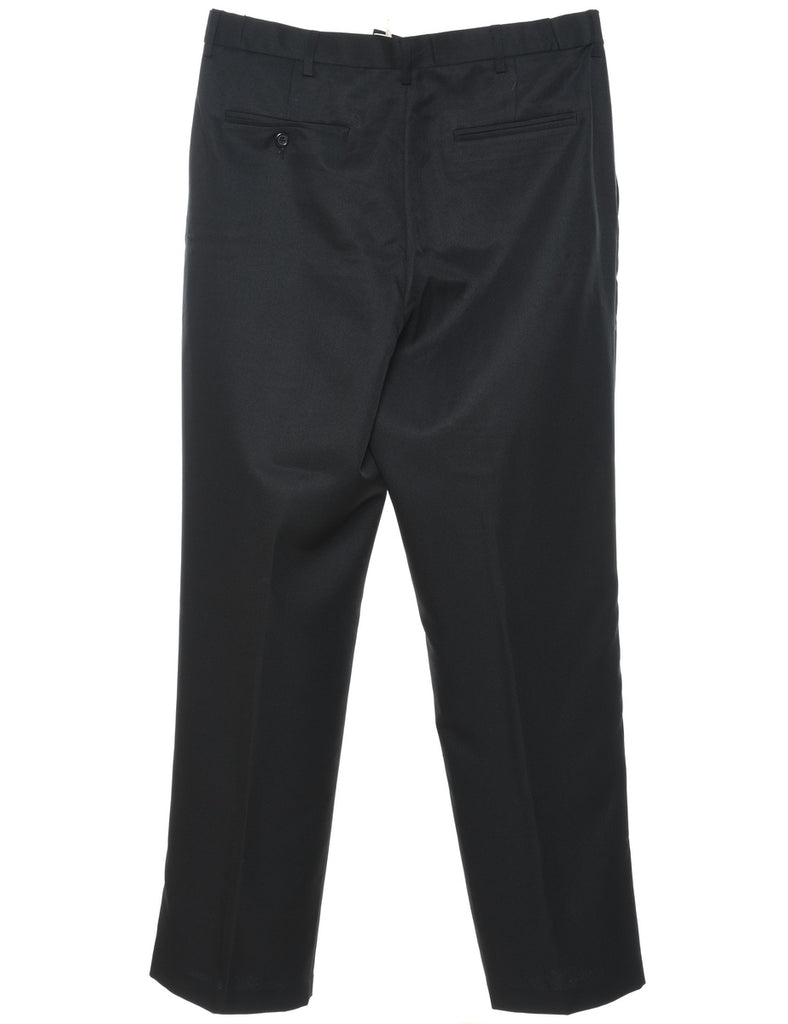 Puritan Black Straight-Fit Trousers - W36 L32