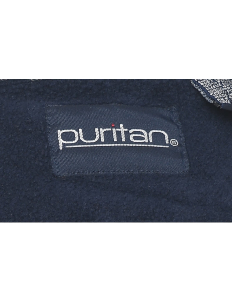 Puritan Navy Classic Checked  Shirt - M