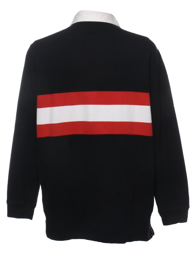 Ralph Lauren Black & Red Nautica Rugby Shirt - L