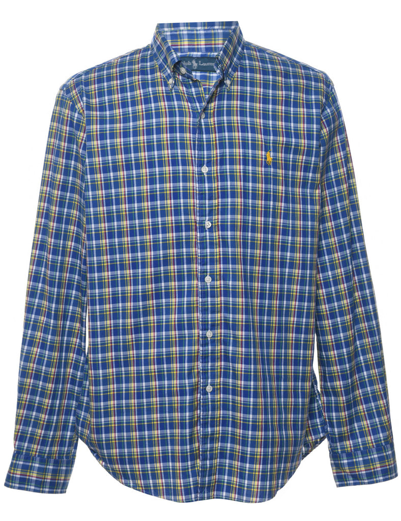Ralph Lauren Checked Blue Shirt - L