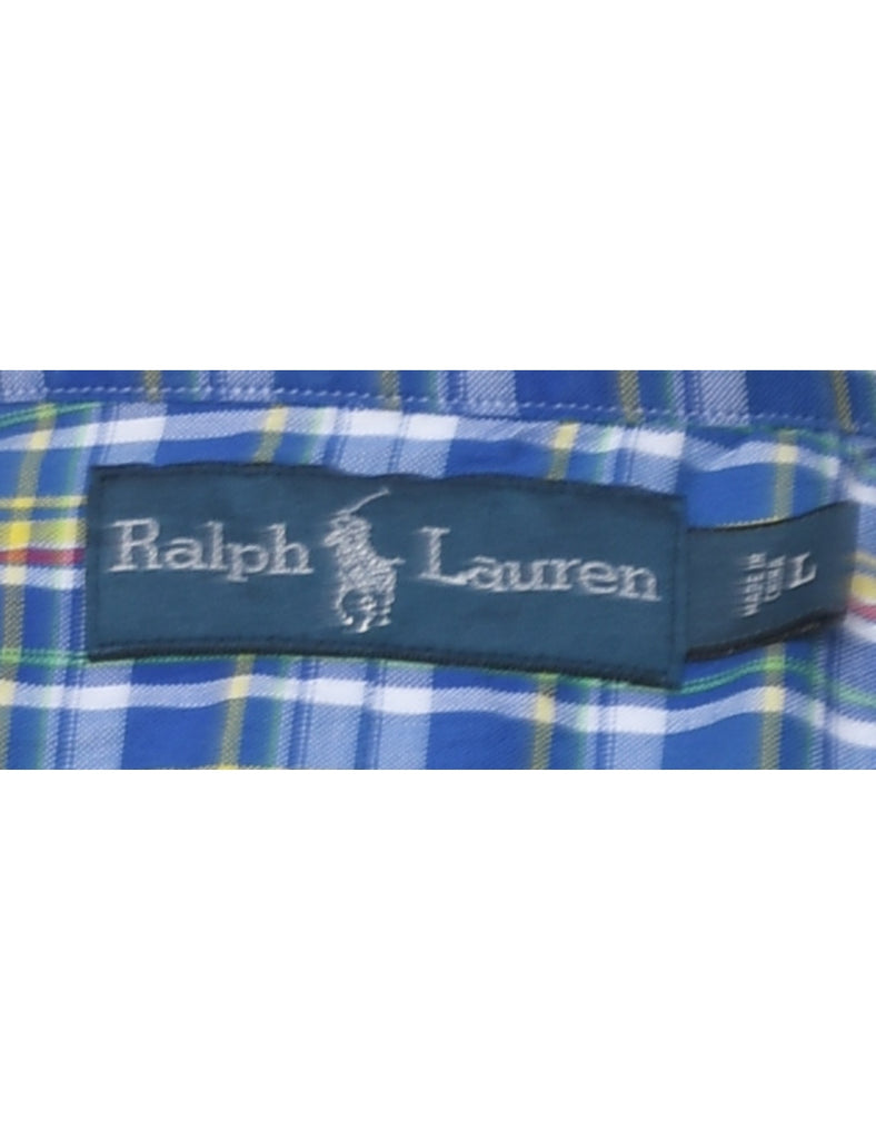 Ralph Lauren Checked Blue Shirt - L