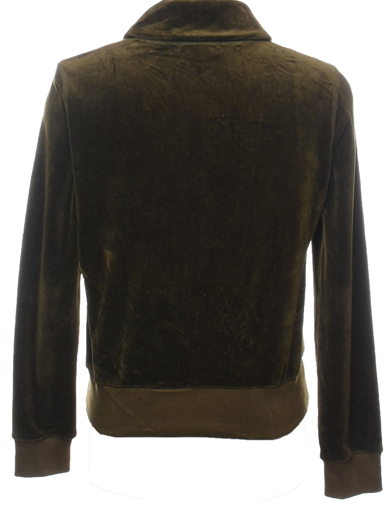 Ralph Lauren Olive Green Velour Sweatshirt - M