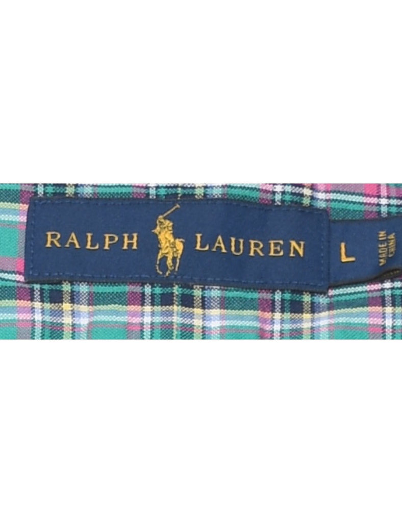 Ralph Lauren Purple & Green Checked Shirt - L